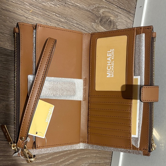 Michael Kors Dark Brown Monogram Wristlet - Picture 2 of 6